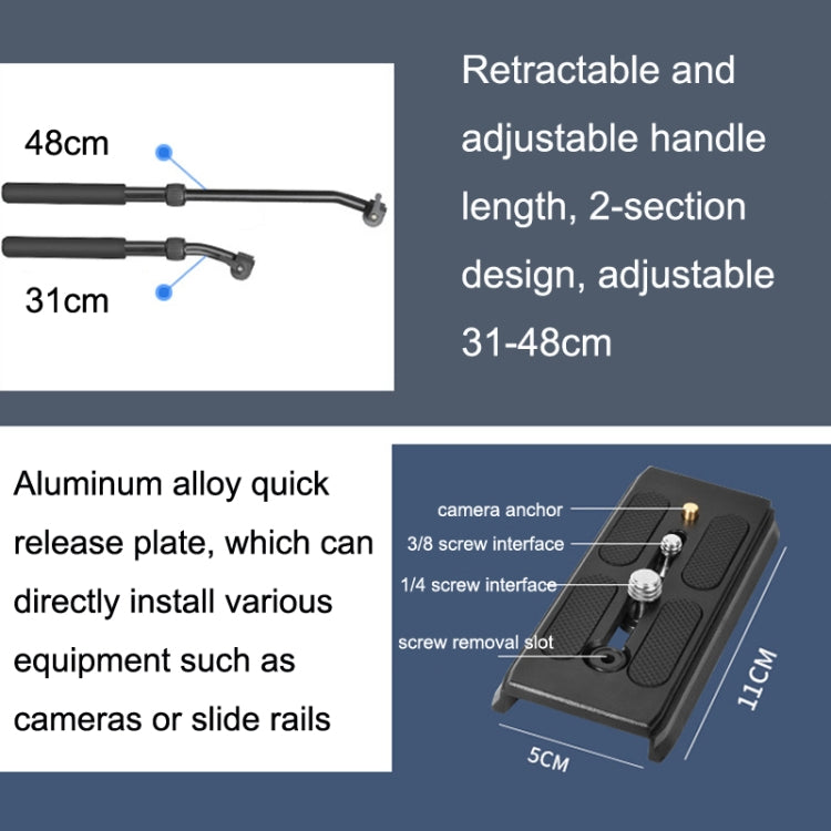QingZhuangShiDai Q90 SLR Camera Tripod Shooting Bird Telephoto Damping Handle Gimbal, Q90