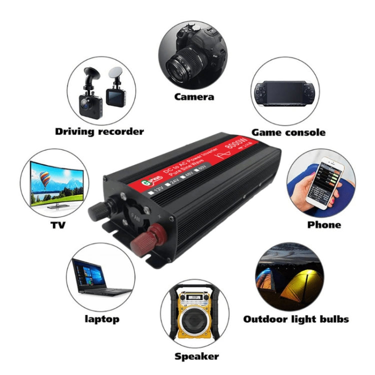 Gurxun 8000W High Power Household Car Sine Wave Inverter, 8000W 12V To 220V, 8000W 24V To 220V, 8000W 48V To 220V, 8000W 60V To 220V