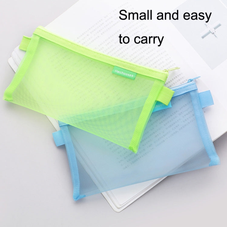 Hechooses D033 Transparent Mesh Exam Portable Pen Bag, Style:, Square (Black), Square (White), Square (Gray), Square (Pink), Square (Blue), Square (Green), Triangle (Black), Triangle (White), Triangle (Gray), Triangle (Pink), Triangle (Blue)...