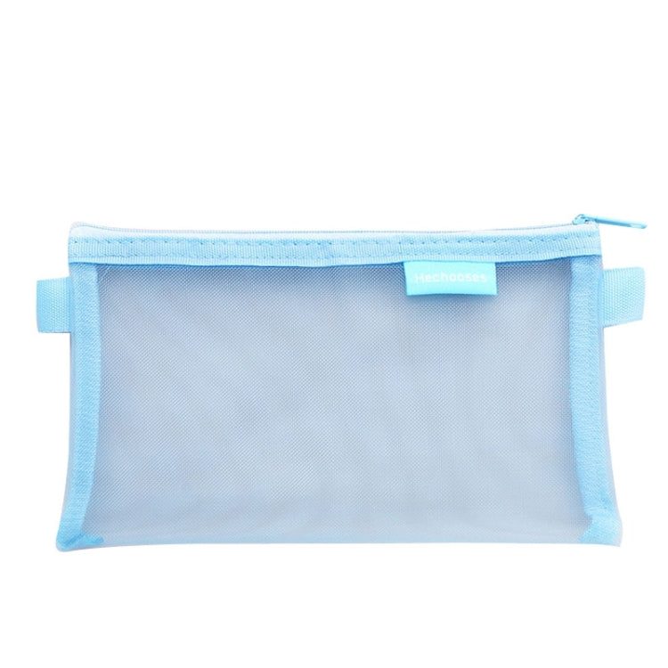 Hechooses D033 Transparent Mesh Exam Portable Pen Bag, Style:, Square (Black), Square (White), Square (Gray), Square (Pink), Square (Blue), Square (Green), Triangle (Black), Triangle (White), Triangle (Gray), Triangle (Pink), Triangle (Blue)...