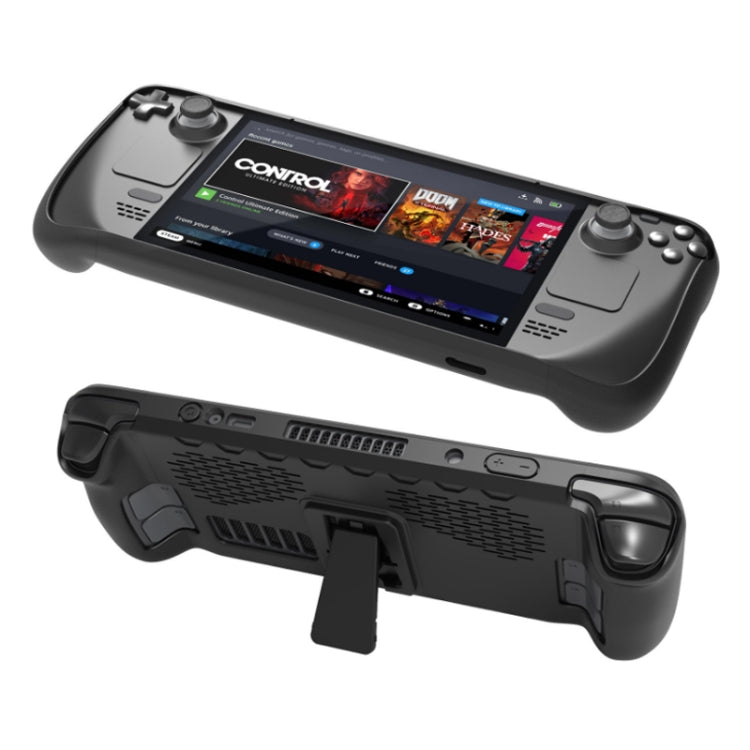 JYS For Steam Deck Handheld TPU Case + Touchpad Button Sticker, TPU Case + Touchpad Button Sticker