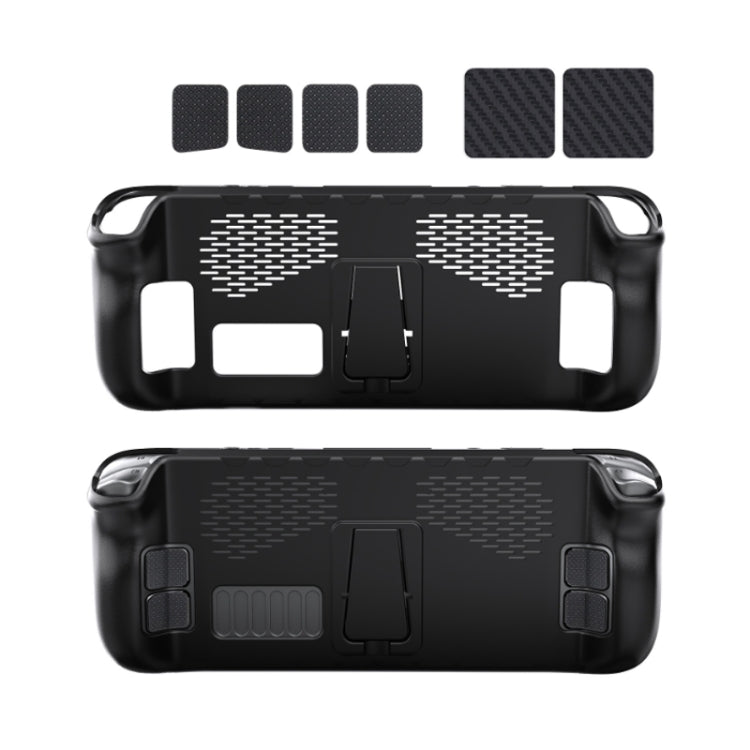 JYS For Steam Deck Handheld TPU Case + Touchpad Button Sticker, TPU Case + Touchpad Button Sticker