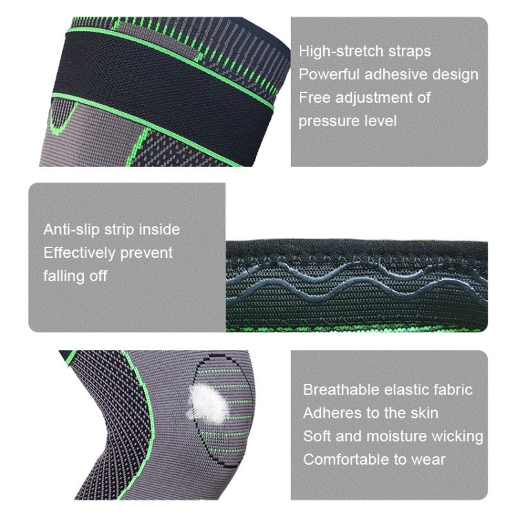 Nylon Knitted Riding Sports Extended Knee Pads, XL
