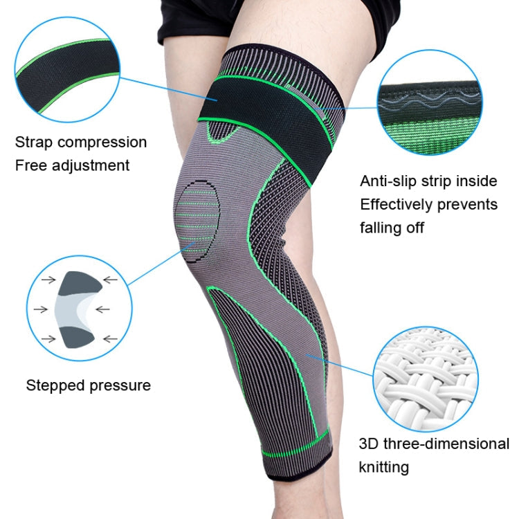 Nylon Knitted Riding Sports Extended Knee Pads, L