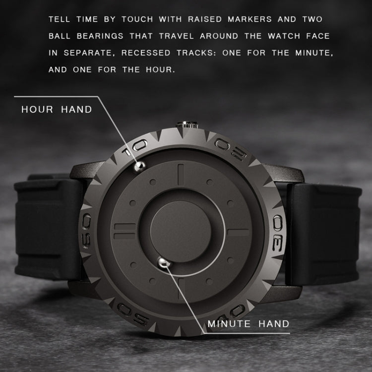 EUTOUR E030 Magnetic Ball Men Bezel-Free Design Watch