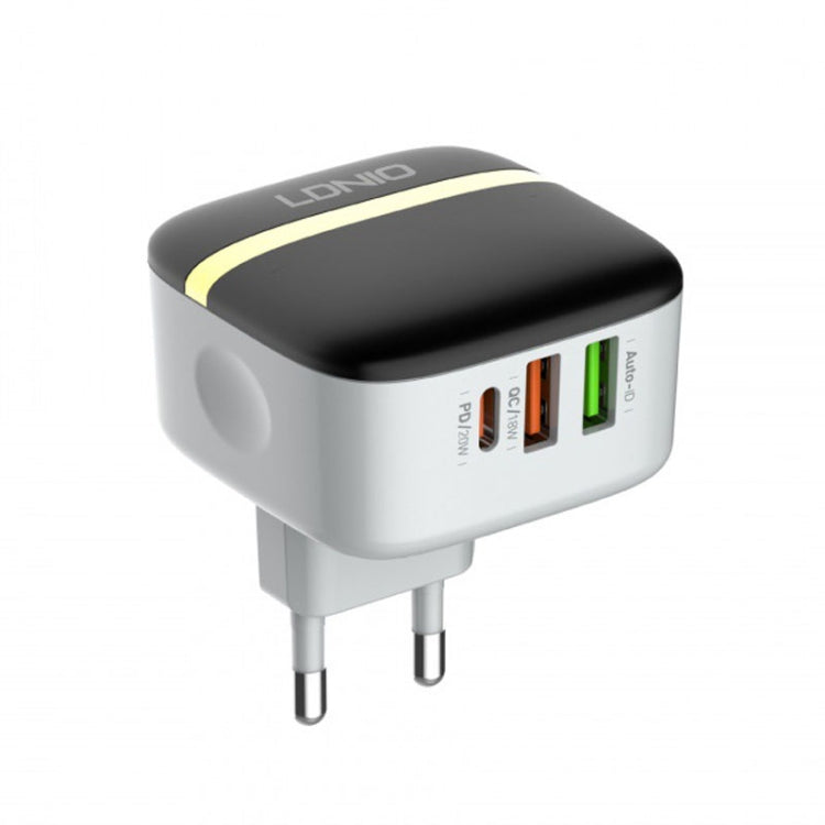 LDNIO A3513Q 32W QC3.0 3 USB Ports Phone Adapter, EU Plug with Micro USB Cable, EU Plug with 8 Pin Cable, EU Plug with Type-C Cable, EU Plug with Type C to 8 Pin Cable, UK Plug with Micro USB Cable, UK Plug with 8 Pin Cable, UK Plug with Type-C Cable...