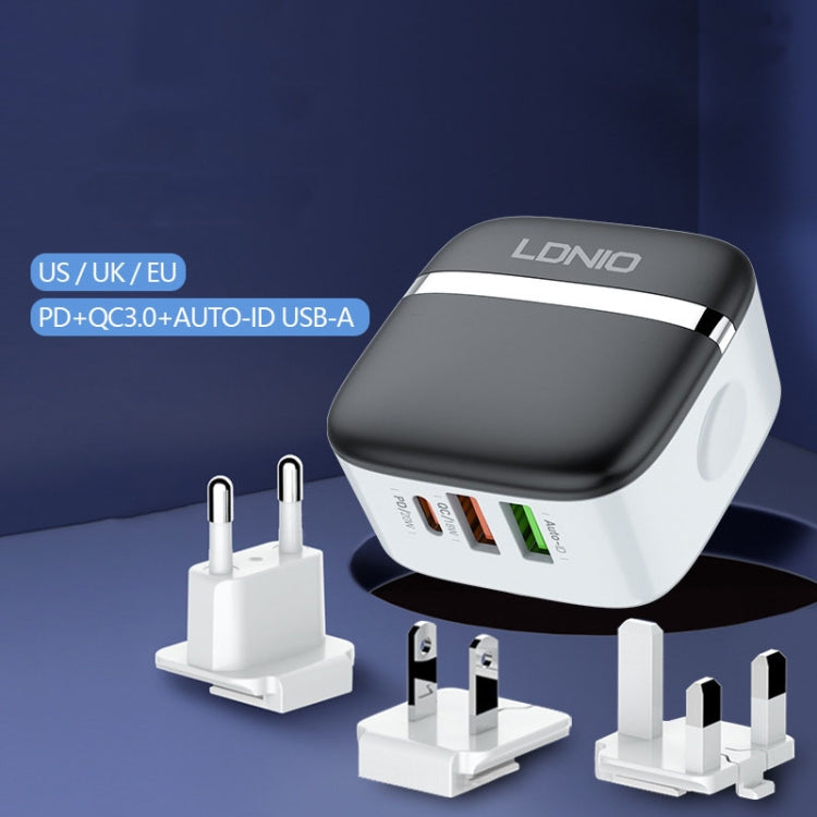 LDNIO A3513Q 32W QC3.0 3 USB Ports Phone Adapter, EU Plug with Micro USB Cable, EU Plug with 8 Pin Cable, EU Plug with Type-C Cable, EU Plug with Type C to 8 Pin Cable, UK Plug with Micro USB Cable, UK Plug with 8 Pin Cable, UK Plug with Type-C Cable...