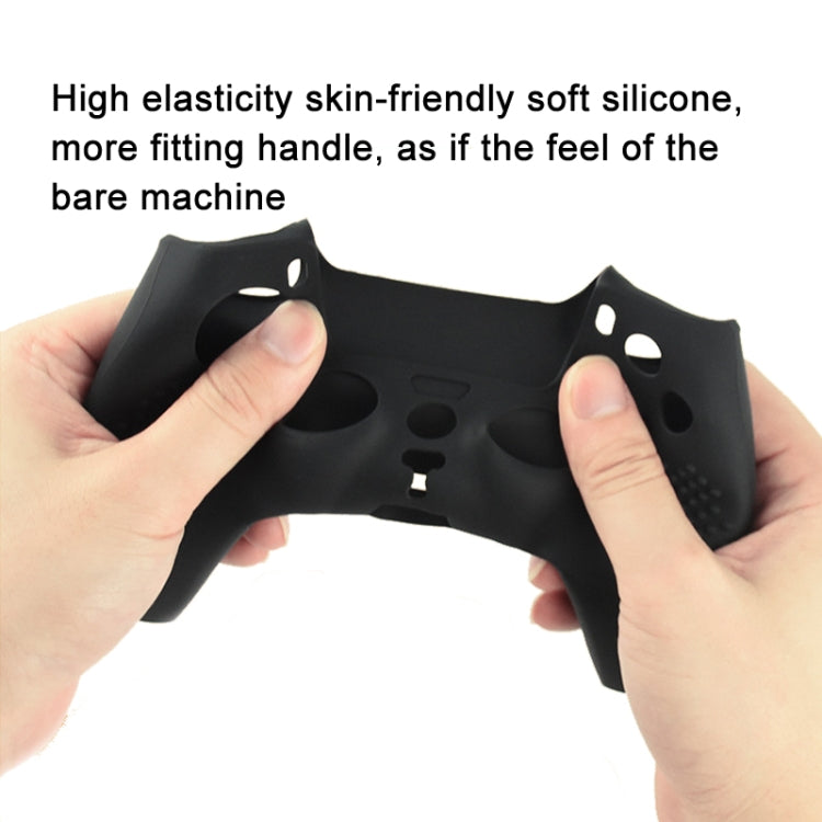 For PS5 Game Controller Joystick Cap Silicone Protective Cover Kit Dustproof Case, Black Polka Dots, White Smooth, Blue Smooth, Black Smooth