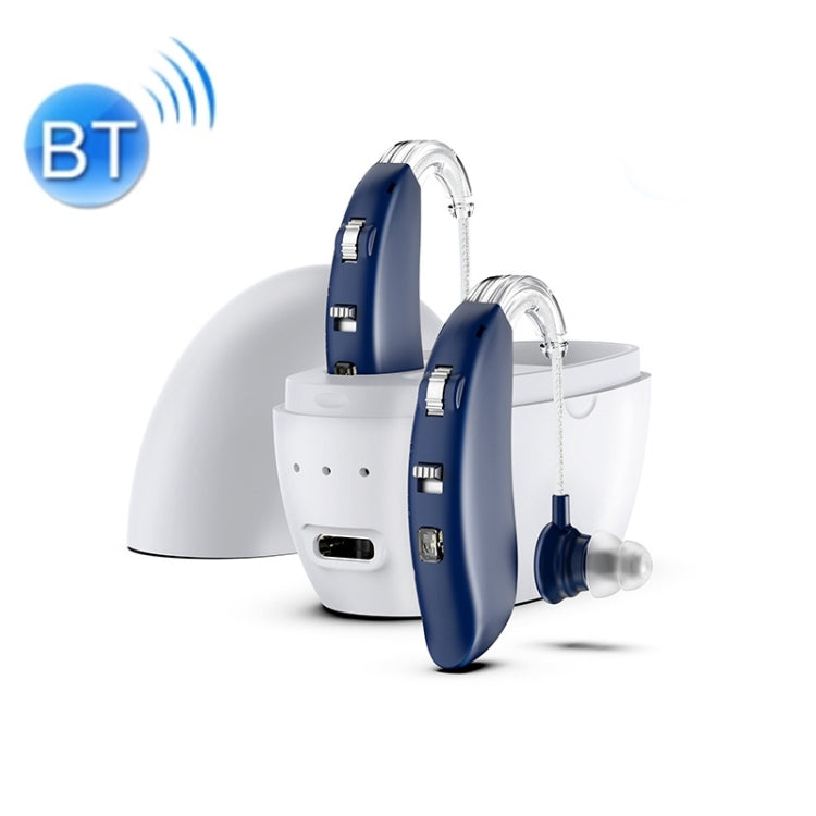 GM-301 Hearing Aid Rechargeable Sound Amplifier,Spec:, Bluetooth Model Skin Color, Bluetooth Model Blue, Without Bluetooth Blue, Without Bluetooth Skin Color, Without Bluetooth Black, With Charging Pod Blue+White, With Charging Pod Blue+Black          ...