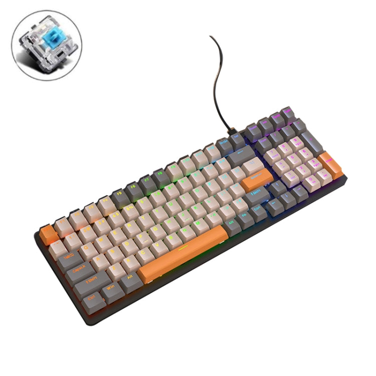 ZIYOU LANG  K3 100 Keys Game Glowing Wired Mechanical Keyboard, Cable Length: 1.5m, Style:, K3 Water Green Version Green Axis, K3  Water Green Version Red Axis, K3 Bee Version Red Axis, K3 Micro Light Hot Plug Version Red Axis...