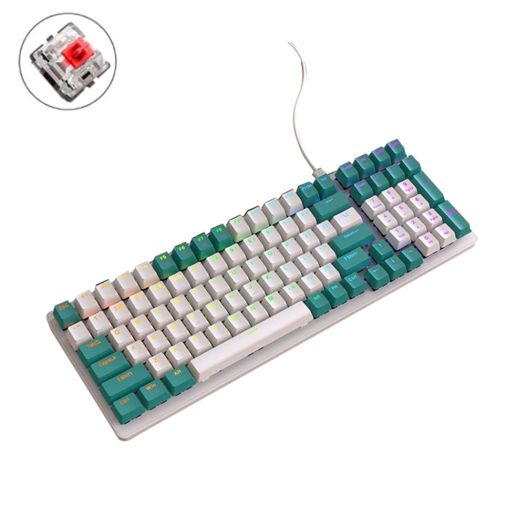 ZIYOU LANG  K3 100 Keys Game Glowing Wired Mechanical Keyboard, Cable Length: 1.5m, Style:, K3 Water Green Version Green Axis, K3  Water Green Version Red Axis, K3 Bee Version Red Axis, K3 Micro Light Hot Plug Version Red Axis...