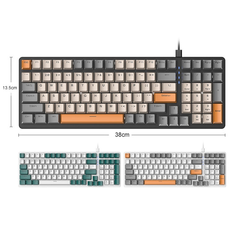 ZIYOU LANG  K3 100 Keys Game Glowing Wired Mechanical Keyboard, Cable Length: 1.5m, Style:, K3 Water Green Version Green Axis, K3  Water Green Version Red Axis, K3 Bee Version Red Axis, K3 Micro Light Hot Plug Version Red Axis...