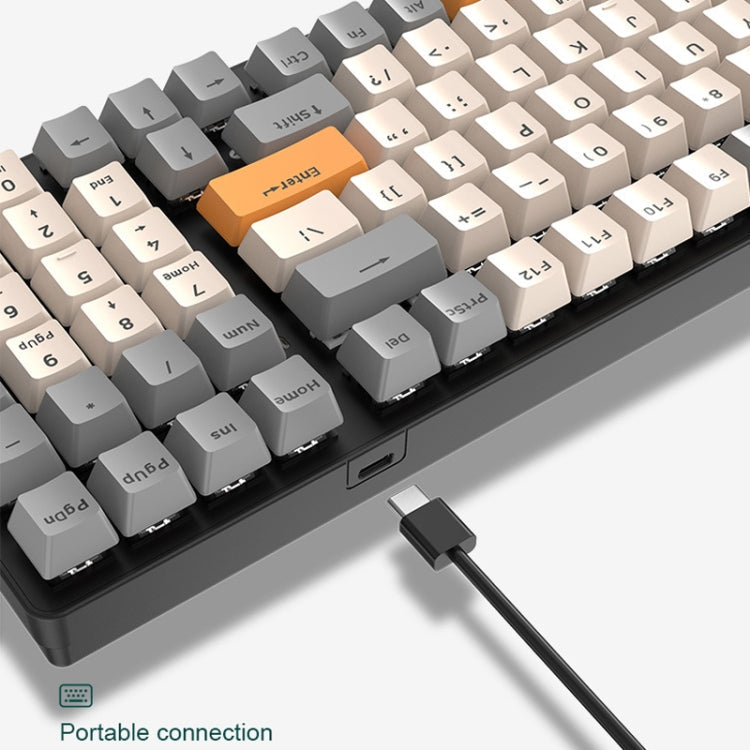 ZIYOU LANG  K3 100 Keys Game Glowing Wired Mechanical Keyboard, Cable Length: 1.5m, Style:, K3 Water Green Version Green Axis, K3  Water Green Version Red Axis, K3 Bee Version Red Axis, K3 Micro Light Hot Plug Version Red Axis...