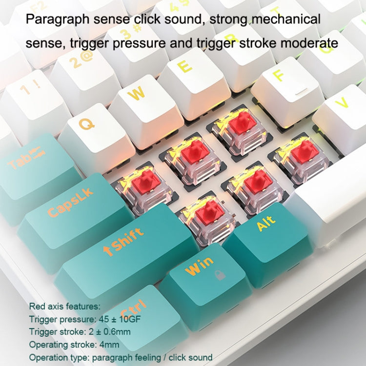 ZIYOU LANG  K3 100 Keys Game Glowing Wired Mechanical Keyboard, Cable Length: 1.5m, Style:, K3 Water Green Version Green Axis, K3  Water Green Version Red Axis, K3 Bee Version Red Axis, K3 Micro Light Hot Plug Version Red Axis...