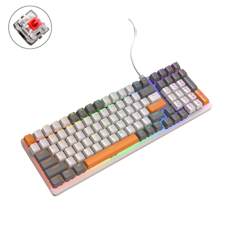 ZIYOU LANG  K3 100 Keys Game Glowing Wired Mechanical Keyboard, Cable Length: 1.5m, Style:, K3 Water Green Version Green Axis, K3  Water Green Version Red Axis, K3 Bee Version Red Axis, K3 Micro Light Hot Plug Version Red Axis...
