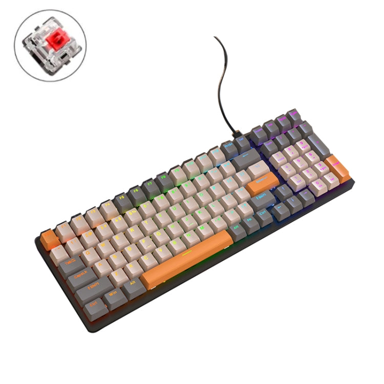 ZIYOU LANG  K3 100 Keys Game Glowing Wired Mechanical Keyboard, Cable Length: 1.5m, Style:, K3 Water Green Version Green Axis, K3  Water Green Version Red Axis, K3 Bee Version Red Axis, K3 Micro Light Hot Plug Version Red Axis...