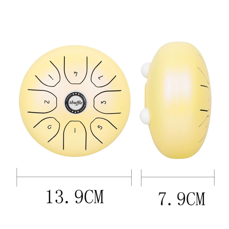 Shuffle SD-5 5.5 Inch Steel Tongue Carefree Empty Drum Percussion Instrument, Shuffle Yellow, Shuffle Pink, Shuffle Purple, Shuffle Green