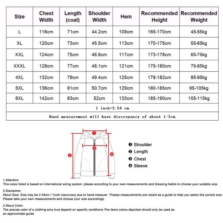 LSM-121 Men Autumn And Winter Jackets Grab Fleece Inner Lining Outdoor Hiking Clothes, 3XL, 4XL, 5XL