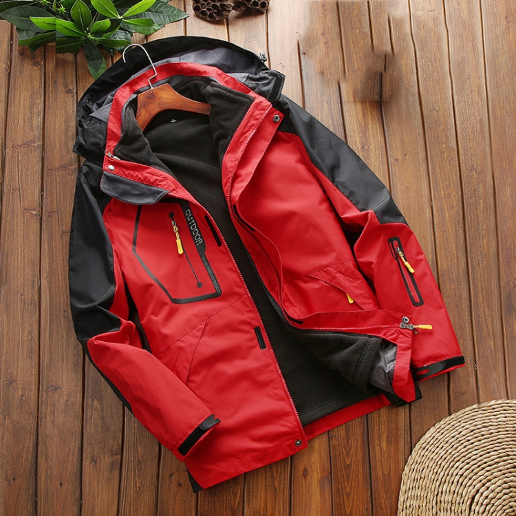 LSM-121 Men Autumn And Winter Jackets Grab Fleece Inner Lining Outdoor Hiking Clothes, L, XL, 2XL