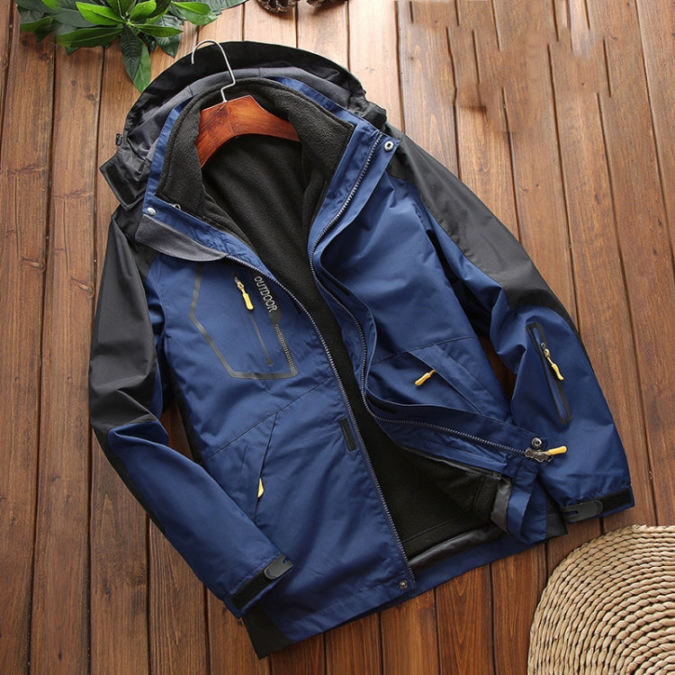 LSM-121 Men Autumn And Winter Jackets Grab Fleece Inner Lining Outdoor Hiking Clothes, 3XL, 4XL, 5XL