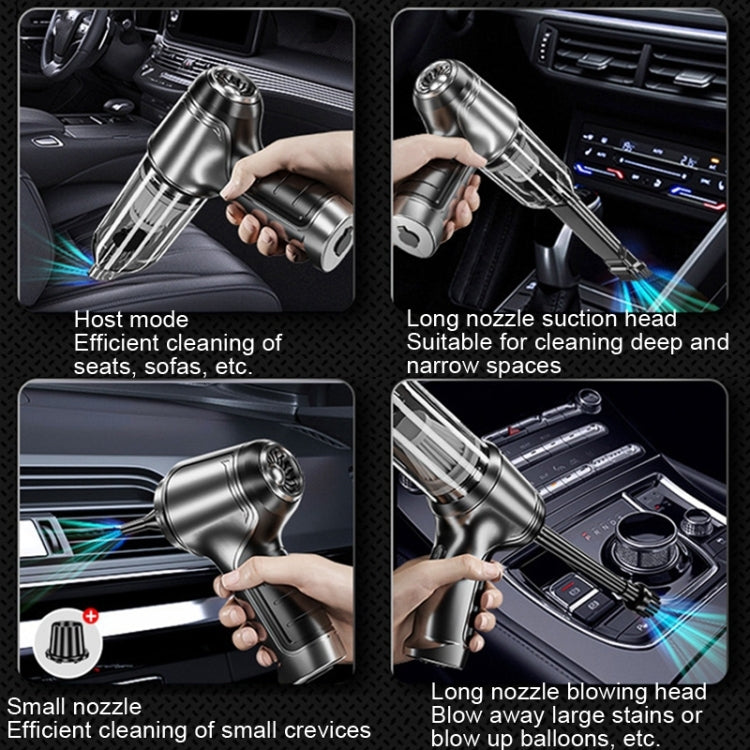 SUITU Car Wireless Wet And Wet Charging Handheld Vacuum Cleaner, Style:, Basic Gray White, Basic Black, Brushless Silver Gray