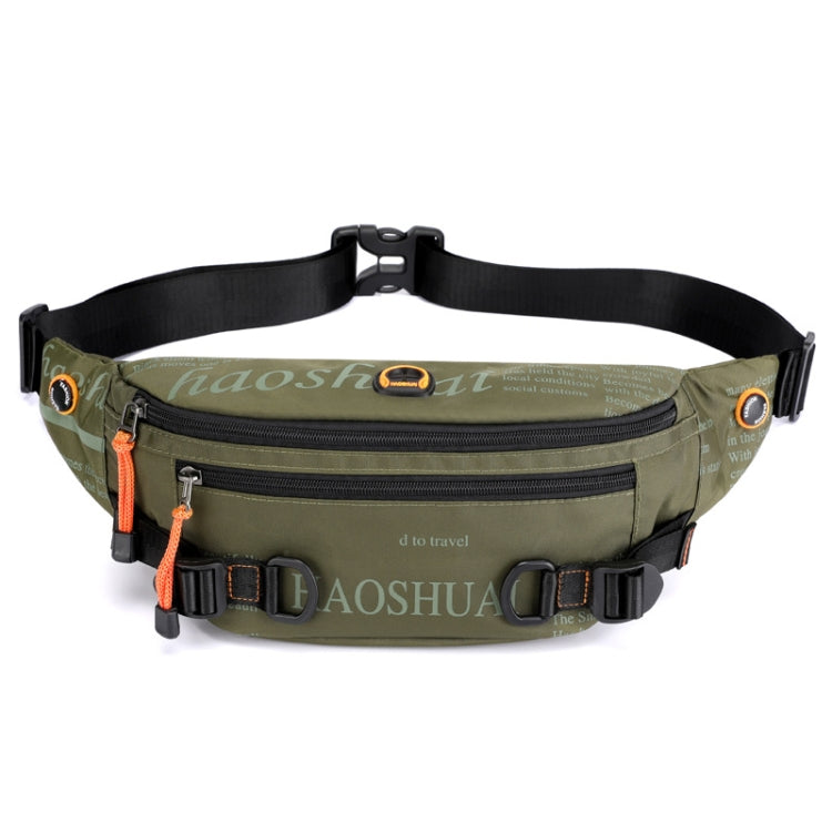 HAOSHUAI 5132 Outdoor Men Waist Bag Sports Running Chest Bag, 5132 Dark Green, 5132 Camouflage, 5132 Dark Blue, 5132 Black, 5132 Army Green