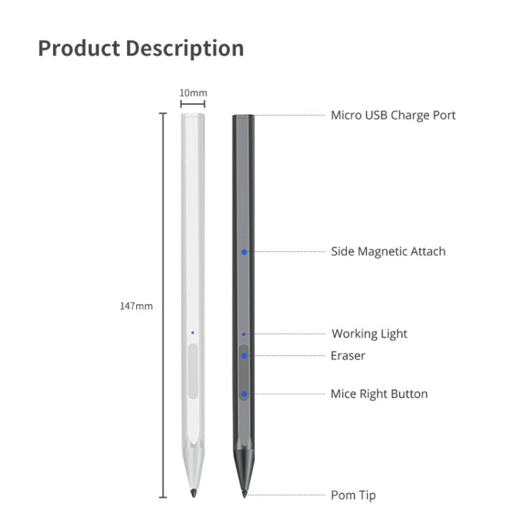 For Lenovo XiaoXin Pad Pro 11.5 inch Rechargeable TB-J706F Pressure Touch Pen, For Lenovo XiaoXin Pad Pro 11.5 inch Silver, For Lenovo XiaoXin Pad Pro 11.5 inch Black