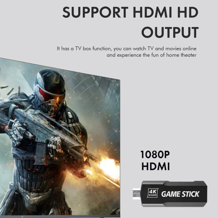 GD10 2.4G Wireless 4K HD TV Game Console PSP Game Box, 32G Built-in 15,000 Games, 64G Built-in 30,000 Games, 128G Built-in 40,000 Games