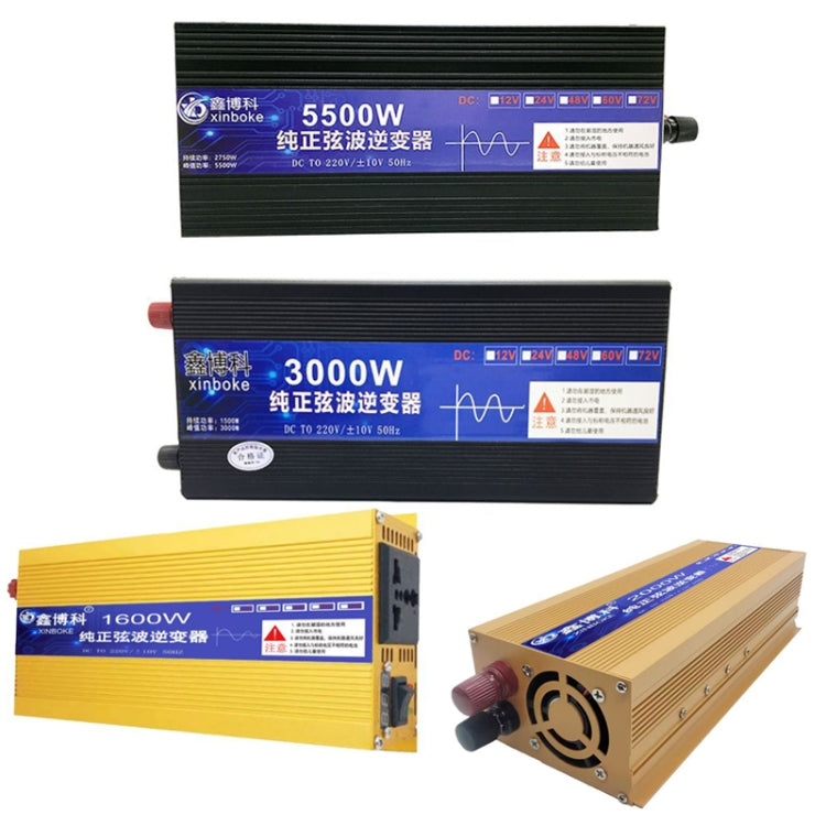 XINBOKE High Power Household Car Sine Wave Inverter, 12V 1600W To 220V 800W(Single Display), 24V 1600W To 220V 800W(Single Display), 48V 1600W To 220V 800W(Single Display), 60V 1600W To 220V 800W(Single Display), 72V 1600W To 220V 800W(Single Display)...