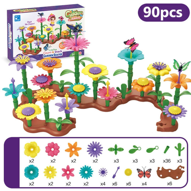 Children Intellectual Development DIY Assembly Flower Arrangement Toys, 54pcs/set, 90pcs/set, 144pcs/set, 224pcs/set, 272pcs/set