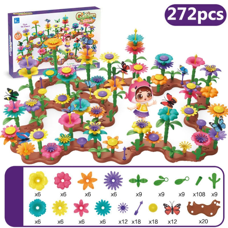 Children Intellectual Development DIY Assembly Flower Arrangement Toys, 54pcs/set, 90pcs/set, 144pcs/set, 224pcs/set, 272pcs/set