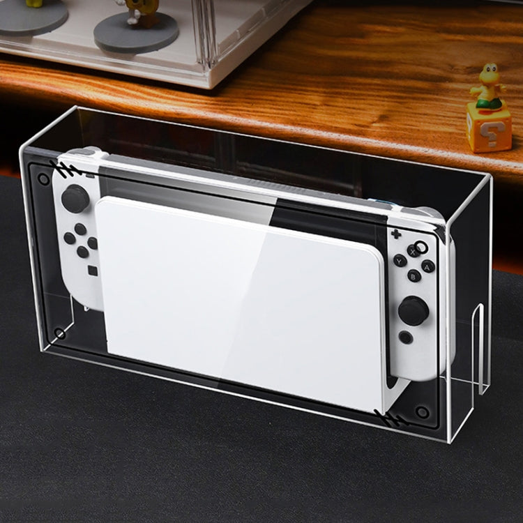 035 for Nintendo Switch/Oled Game Console Display Luminous Base Dustproof Cover, Spec:, Light Base, Transparent, White Label, Black Label, Handle, Jet Warrior, Noble, Gengar