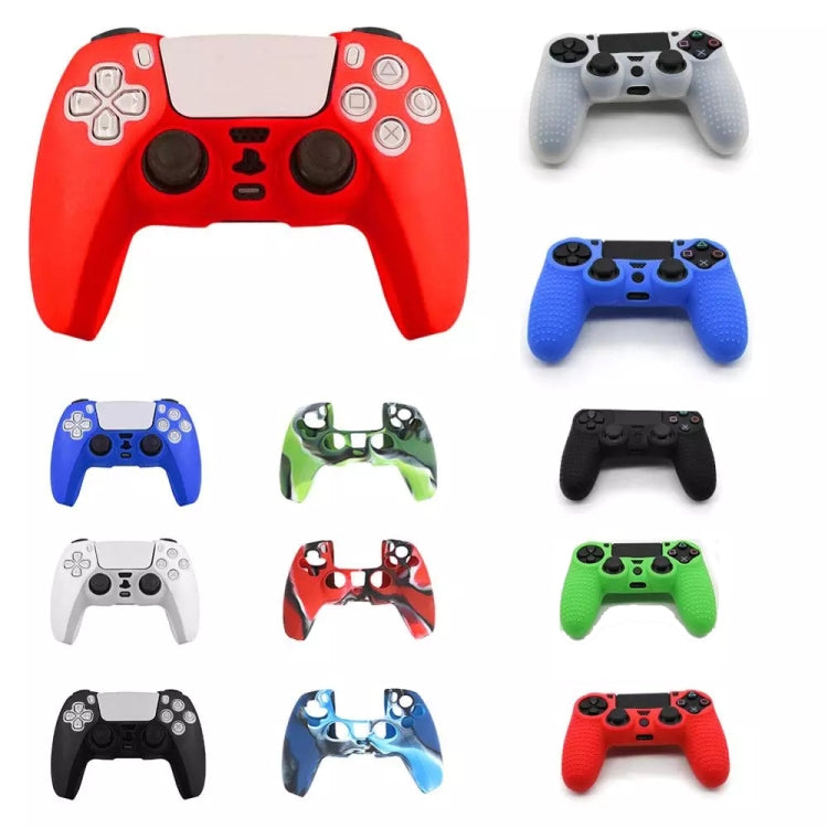 For PS5 Controller Silicone Case Protective Cover, White, Black, Camouflage Blue, Camouflage Red, Camouflage Green
