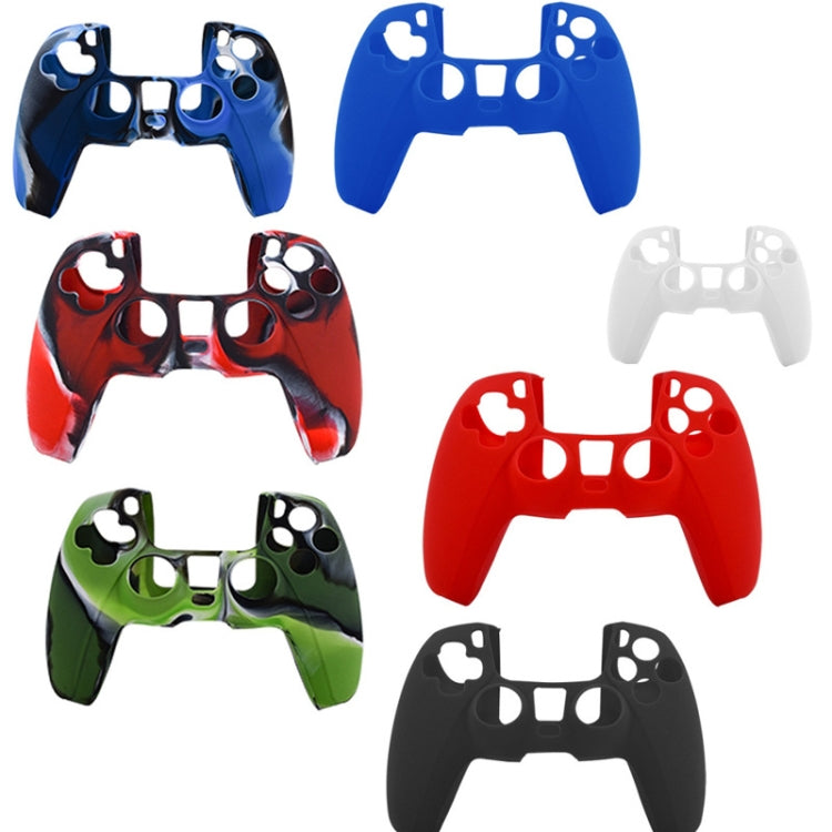 For PS5 Controller Silicone Case Protective Cover, White, Black, Camouflage Blue, Camouflage Red, Camouflage Green