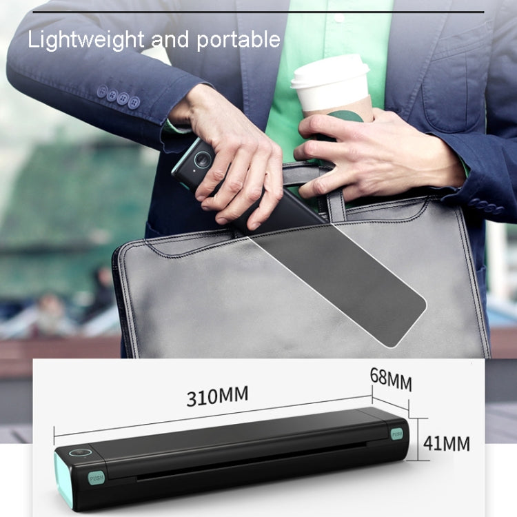 M08F Bluetooth Wireless Handheld Portable Thermal Printer, Black Green A4 Version, Black A4 Version, White A4 Version, White Orange A4 Version, Green A4 Version, Pink A4 Version, Gray A4 Version, Silver A4 Version, Black Green Letter Version...