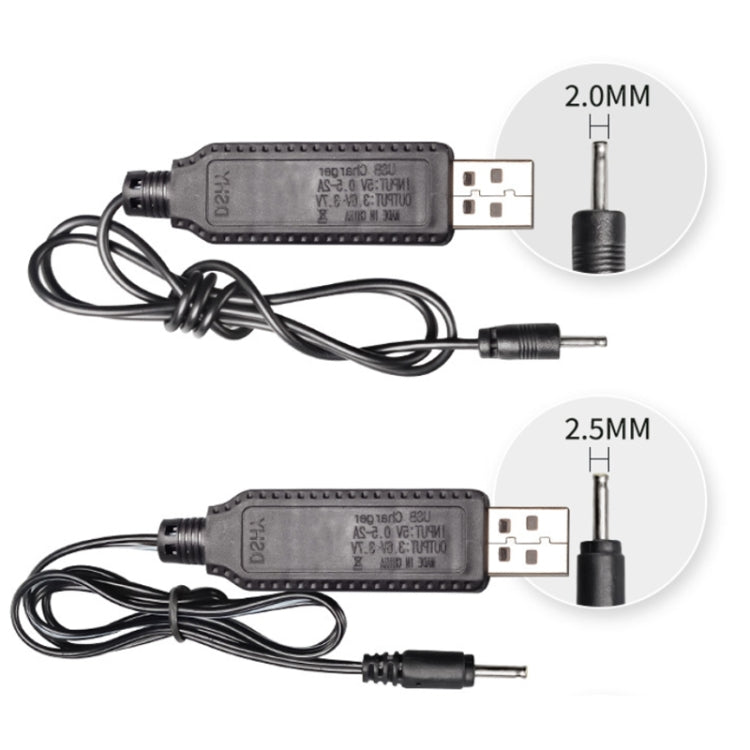 10pcs 3.7V IC Circuit Protection Lithium Battery USB Straight Head Charging Cable, 2.0mm, 3.5mm, 5.5mm