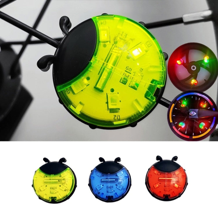 Ladybug Wheel Light Children Balance Bike Bicycle Hub Light, Manual Red