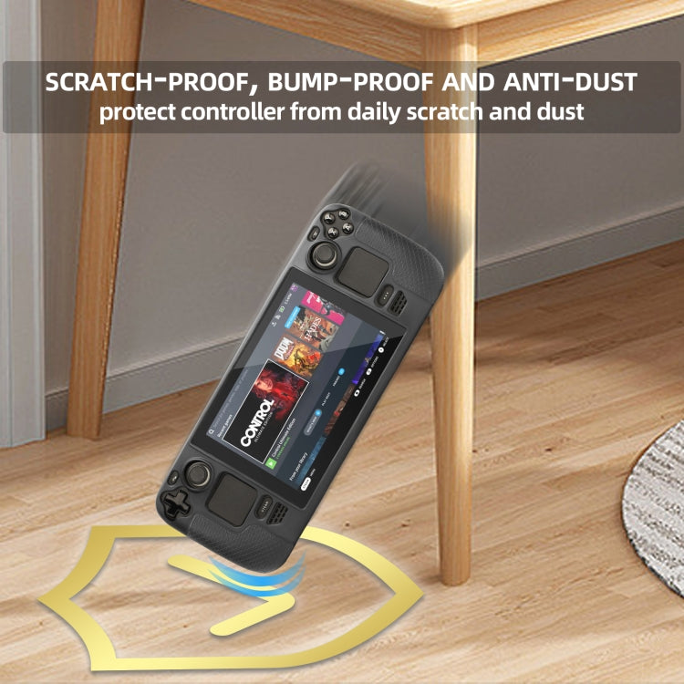 For Steam Deck Hifylux ST-PF14 Game Console Silicone Case Anti-scratch Non-slip Handheld Case Lanyard, Silicone Case Blue, Silicone Case Red