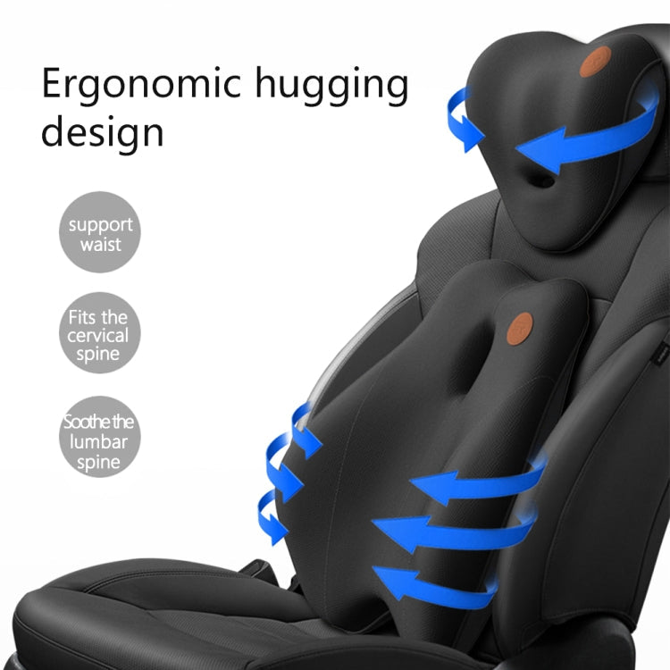 SR-21 Car Lumbar Cushion Headrest Seat Memory Foam Accessories, Style:, Ordinary Headrest (Black), Ordinary Headrest (Gray), Ordinary Headrest (Brown), Massage Headrest (Black), Massage Headrest (Gray), Massage Headrest (Brown)...