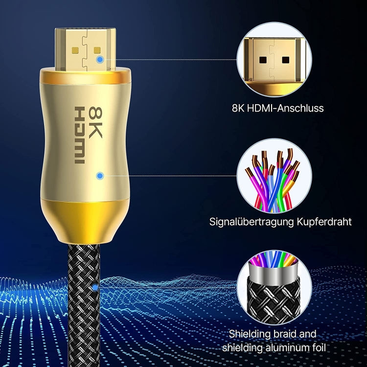 HDMI 2.1 Version 8K 60Hz For PS4 Cable Projector Notebook Set-Top Box Cable, CO-HD801 1m, CO-HD801 1.5m, CO-HD801 2m, CO-HD801 3m, CO-HD801 5m, CO-HD801 10m