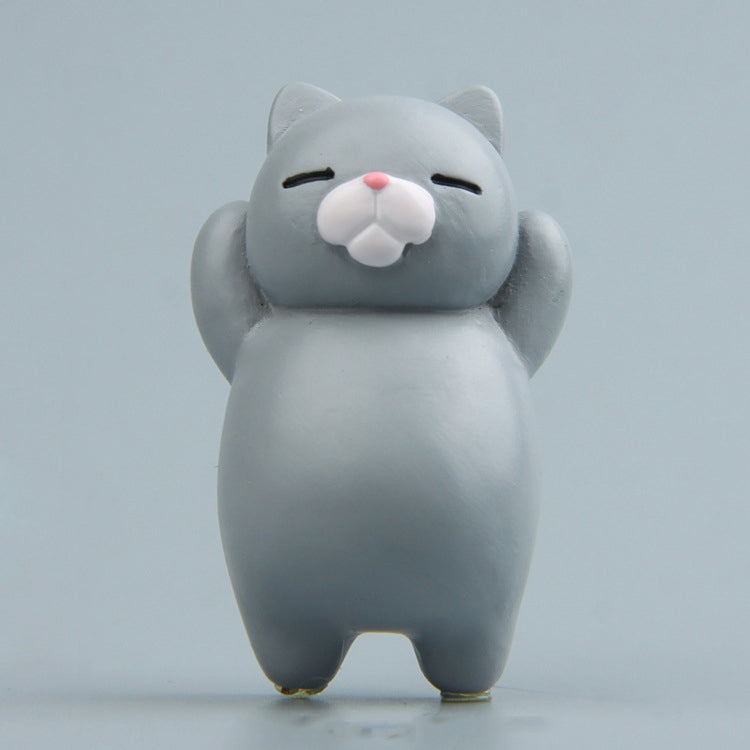 Cartoon Cat Fridge Magnet Resin Ornament Ornament, With Magnetic Sticker, Without Magnetic Sticker