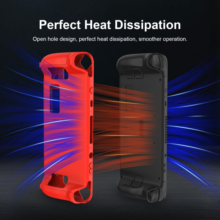 For Steam Deck Game Controller Soft Silicone Protective Cover Case With 4pcs Key Cap, SD001 (Luminous Blue), SD001 (Luminous Green), SD001 (Black), SD001 (Red)