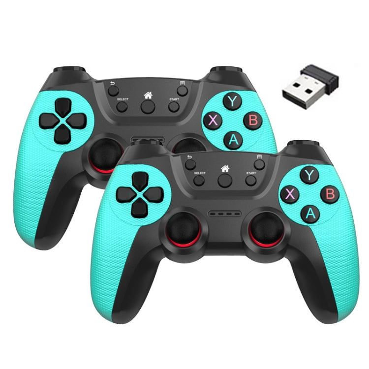 KM-029   2.4G One for Two Doubles Wireless Controller Support PC / Linux / Android / TVbox, KM-029 (Rose Pink), KM-029 (Lemon Yellow), KM-029 (Mountain Blue), KM-029 (Battle Gray), KM-029 (Elegant Silver), KM-029 (Mint Green), KM-029 (Cangling Green)...