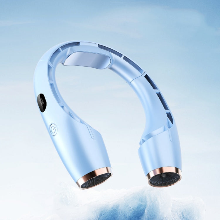 USB Charging Big Wind Cooling Leafless Hanging Neck Fan