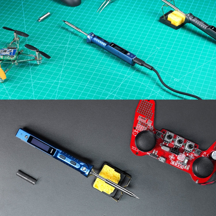 MINIWARE TS101 PD DC Soldering Iron 90W Portable Soldering Pen, With BC2 Soldering Iron Head, With B2 Soldering Iron Head, With I Soldering Iron Head, With KU Soldering Iron Head, With K Soldering Iron Head, With D24 Soldering Iron Head...