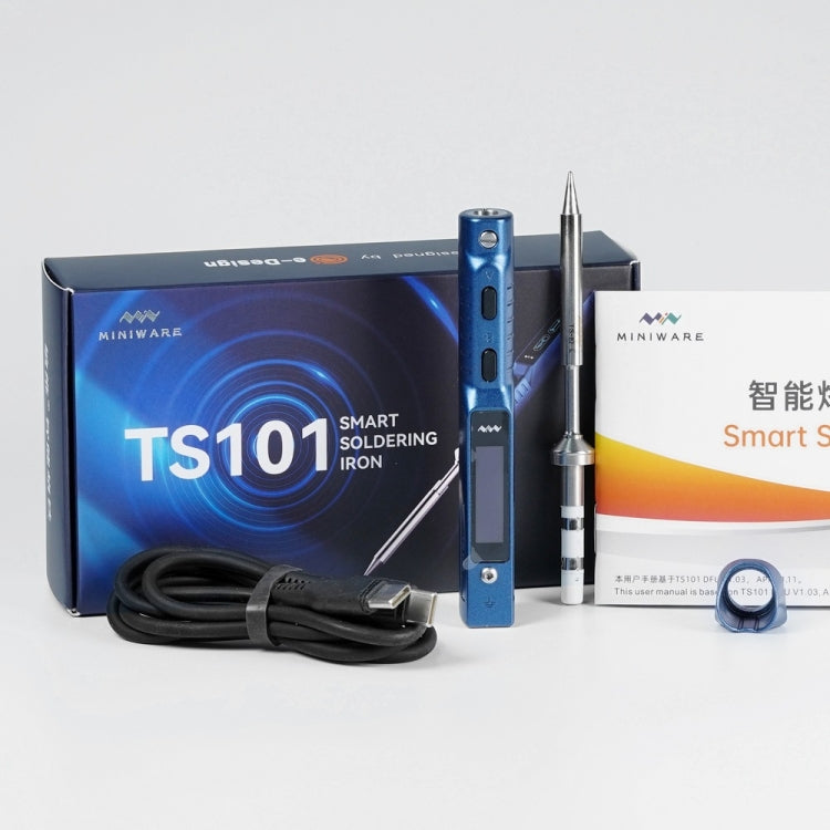 MINIWARE TS101 PD DC Soldering Iron 90W Portable Soldering Pen, With BC2 Soldering Iron Head, With B2 Soldering Iron Head, With I Soldering Iron Head, With KU Soldering Iron Head, With K Soldering Iron Head, With D24 Soldering Iron Head...