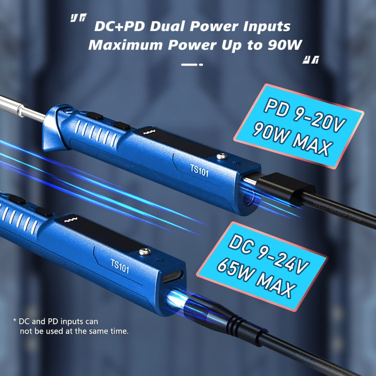 MINIWARE TS101 PD DC Soldering Iron 90W Portable Soldering Pen, With BC2 Soldering Iron Head, With B2 Soldering Iron Head, With I Soldering Iron Head, With KU Soldering Iron Head, With K Soldering Iron Head, With D24 Soldering Iron Head...