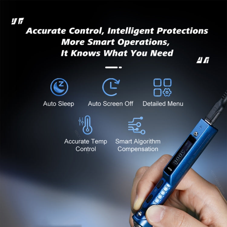 MINIWARE TS101 PD DC Soldering Iron 90W Portable Soldering Pen, With BC2 Soldering Iron Head, With B2 Soldering Iron Head, With I Soldering Iron Head, With KU Soldering Iron Head, With K Soldering Iron Head, With D24 Soldering Iron Head...