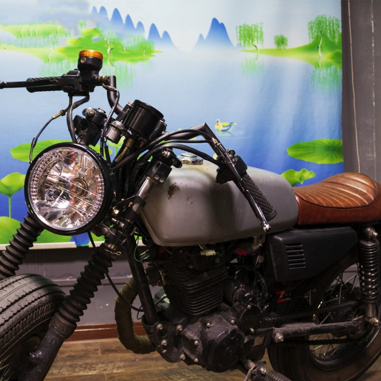 Motorcycle 7 Inch LED Headlamp Angel Ring Steering Function With Bracket, PE-D7inS01TZ 28-36MM, PE-D7inS01TZ 35-43MM