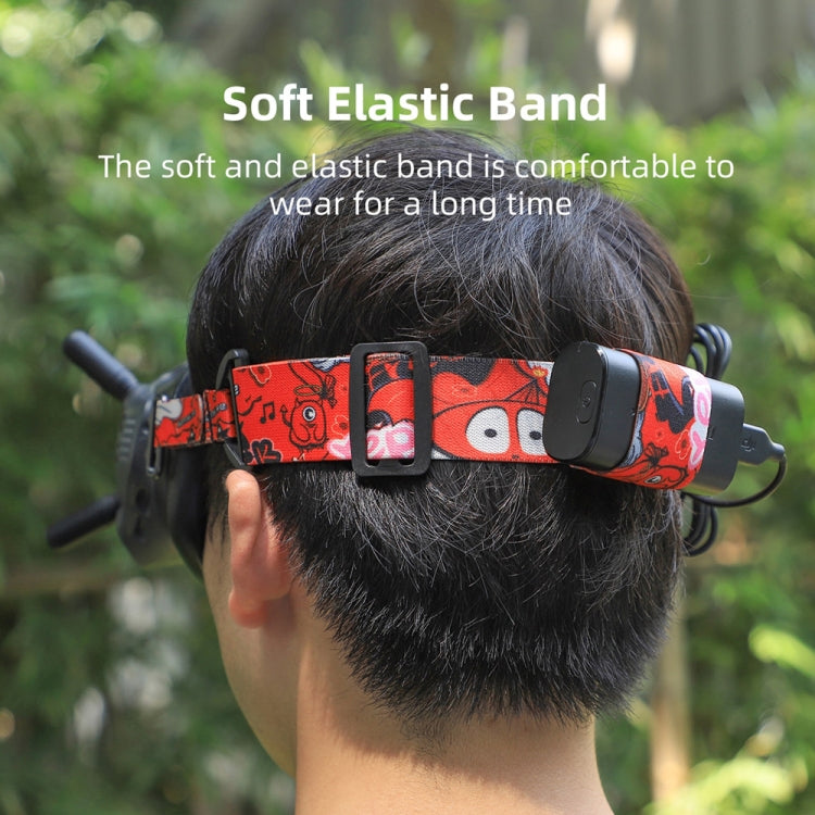 Sunnylife TD487 For DJI Avata / FPV Goggles V2 Color Headband Fixed Elastic Strap, Strap (Red)